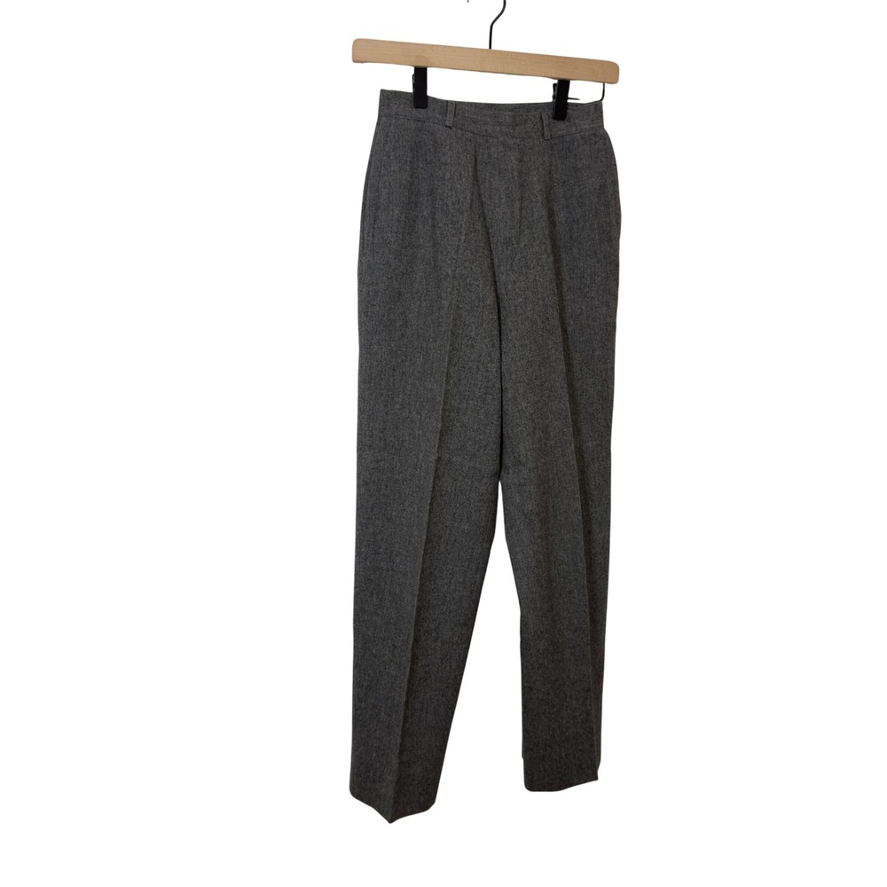 Vintage Pendleton 100% Virgin Wool High Waist Trousers Gray Straight Leg USA
